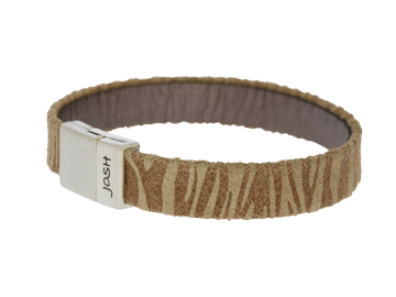 Lederarmband Lola im Zebralook beige